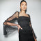 Vestido Elegante Femenino Lunares Malla Chifón