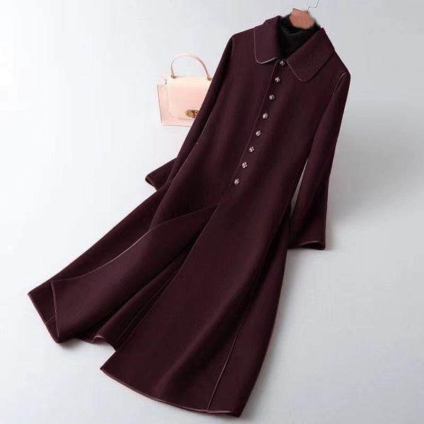 Abrigo Largo Elegante para Mujer Hasta la Rodilla