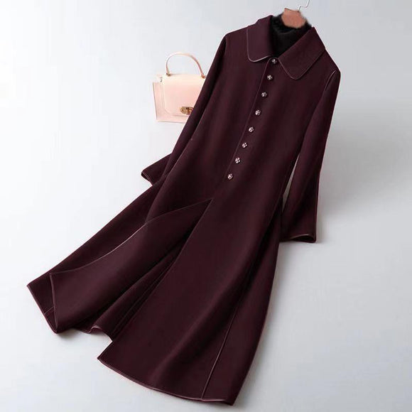 Abrigo Largo Elegante para Mujer Hasta la Rodilla