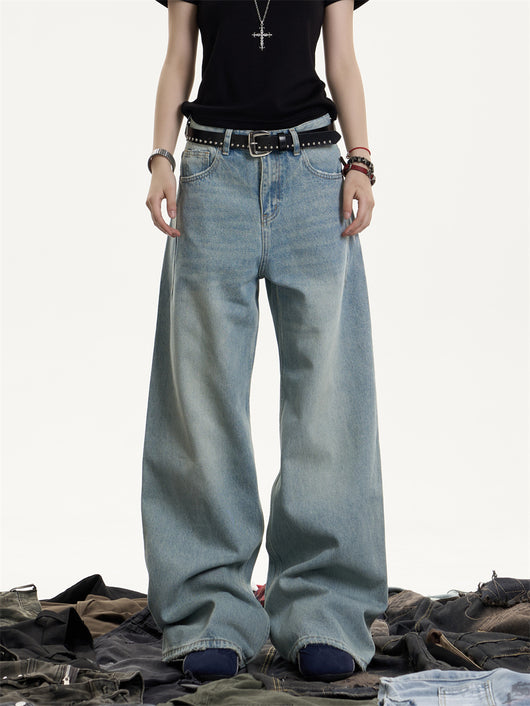 Jeans Rectos Holgados Vintage Desgastado para Mujer - Image 17