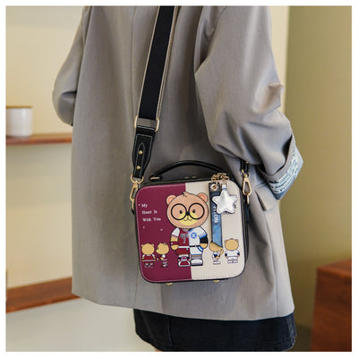 Bolsa Cuadrada Portátil con Osito de Dibujos Animados - Image 10