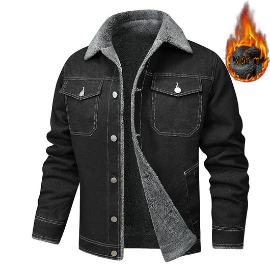 Chaqueta Denim Forrada en Polar para Hombre - Estilo Premium - Image 3