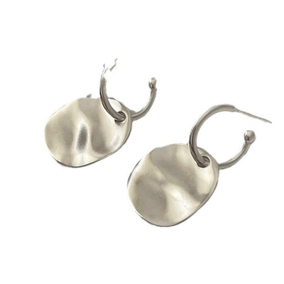Aretes de Diseño Coreano Textura Plisada Marca Premium Redondos - Image 5