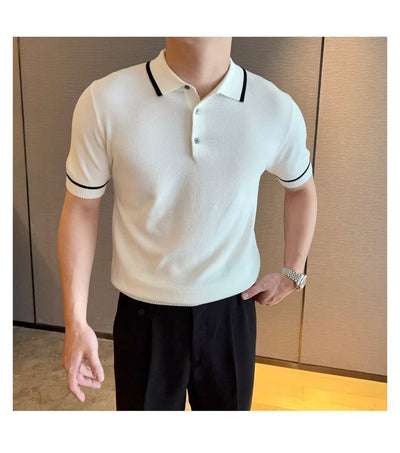 Camisa Suelta de Punto Casual para Hombre - Manga Corta Cómoda - Image 16