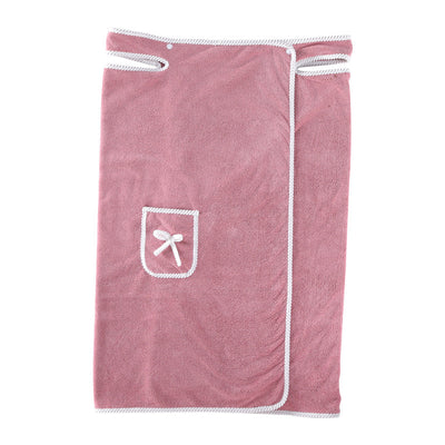 Falda Toalla de Baño Ajustable con Tirantes - Microfibra Coral - Image 5