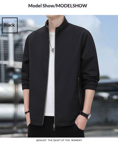Chaqueta Casual Ejecutiva con Cuello Alzado Ligera para Hombre - Image 18
