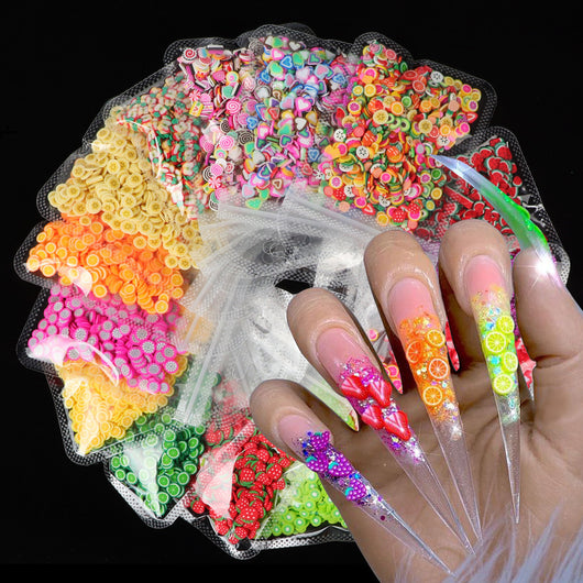 Arcilla Suave para Uñas - Decoraciones de Frutas Verano con Fotocurado - Image 28
