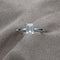 Anillo de Moissanita en Plata 925 con Bisel Rectangular