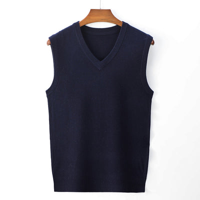 Suéter Casual V-Neck Liso para Hombre - Primavera y Otoño - Image 11