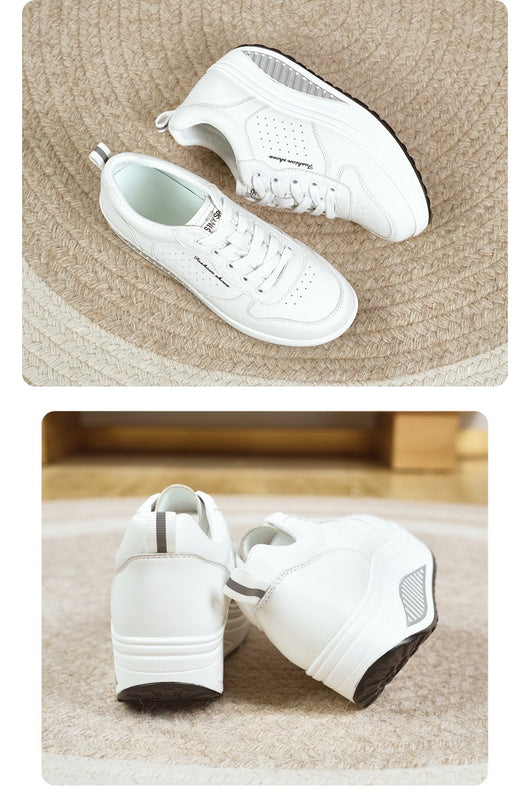 Tenis Deportivos Blancos para Mujer con Suela Gruesa - Image 11