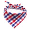 Dark blue, red, white