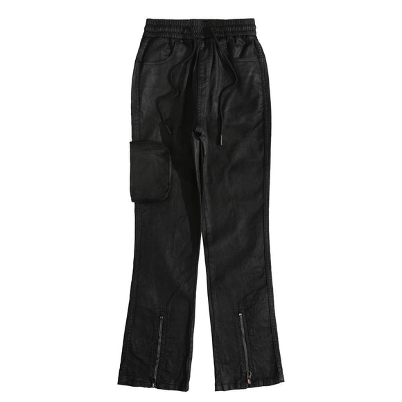 Calça Casual com Cintura Elástica e Fendas Laterais - Estilo Street Trend