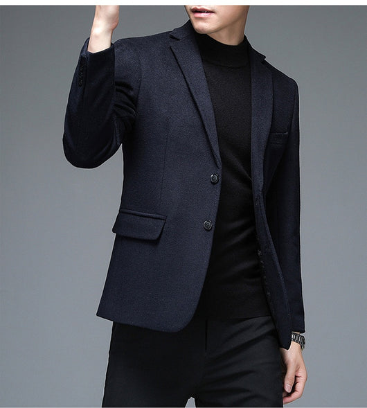Traje de Lana Casual para Hombre - Otoño e Invierno - Image 13