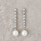 Aretes de Plata Esterlina con Perla y Zirconia - Diseño Elegante Premium