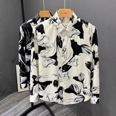 Camisa Estampada Floral Slim Fit de Manga Larga para Hombre - Image 23