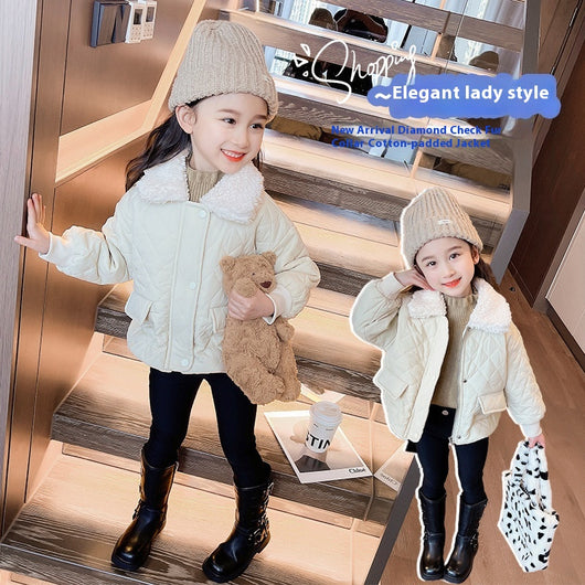 Chaqueta Casual de Invierno para Niñas con Cuello Polo Cálido - Image 8