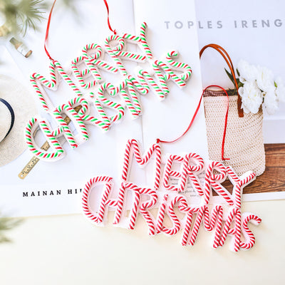 Adornos Navideños de Arcilla Polimérica con Letras Personalizadas - Image 4