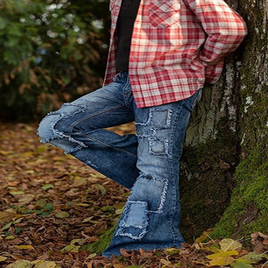 Jeans Retro Estilo Hong Kong con Parches Europeos y Americanos - Image 9