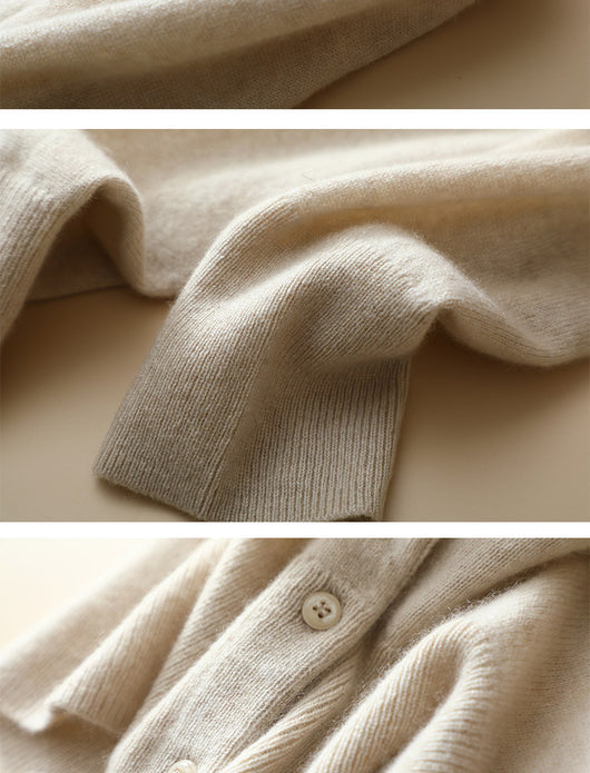 Cardigan Corto de Cachemir Puro con Cintura Alta para Mujer - Image 7