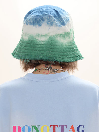 Gorro Bucket Tie-Dye Degradado con Contraste Artesanal - Image 4