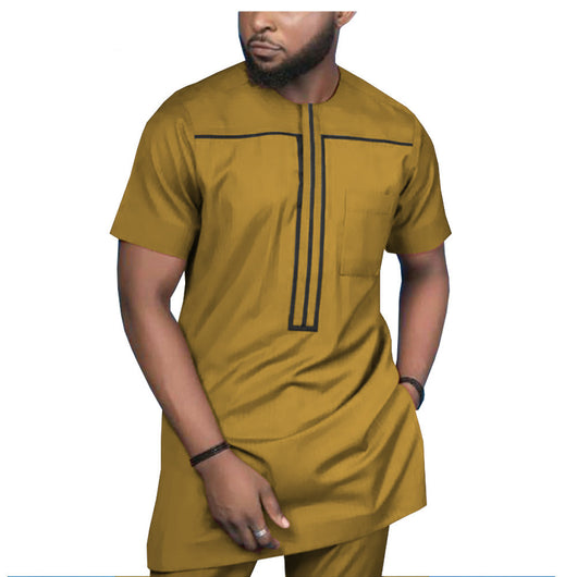 Camisa Casual de Algodón Africano para Hombre - Image 6