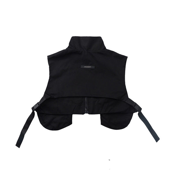 Chaqueta Funcional Guochao con Cremallera Negra y Bolsillos Amplios