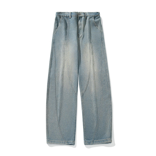 Pantalones Vaqueros Anchos Lavados para Hombre - Corte Holgado Casual - Image 6