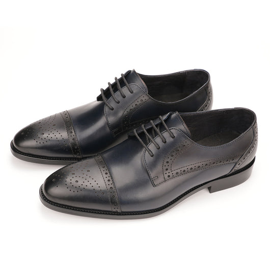 Zapatos Oxford de Cuero Tallado para Hombre - Estilo Brogue Ejecutivo - Image 10