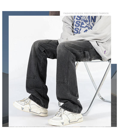 Jeans de Corte Acampanado Estilo Logging Americana para Hombre - Image 10