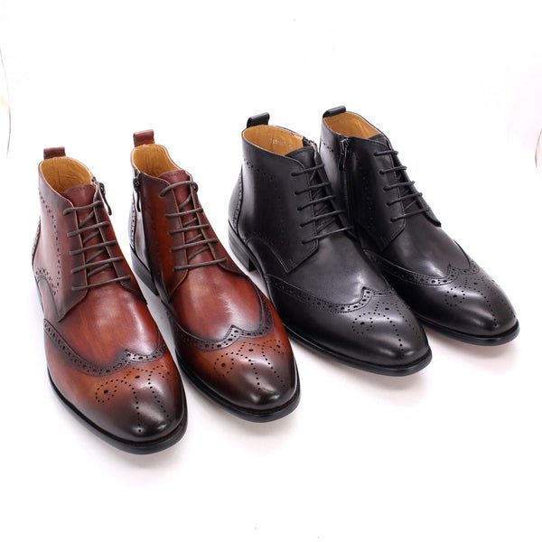 Botas Martin de Cuero con Cierre Lateral para Hombre