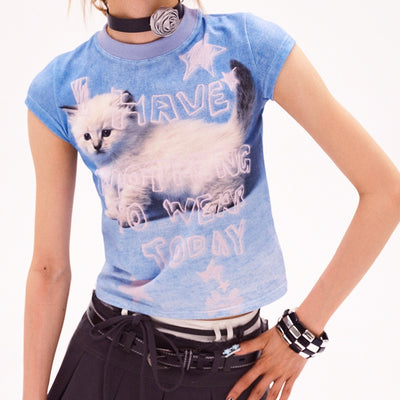 Blusa Estampada Cuello Redondo Ajustada para Mujer - Image 3