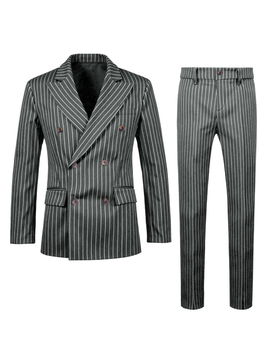 Conjunto de Traje Ejecutivo a Rayas para Hombre - Image 27