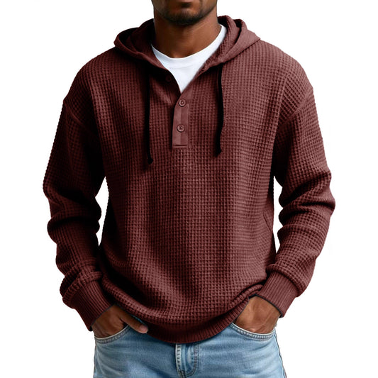 Suéter Hoodie Entallado con Cierre Medio para Hombre