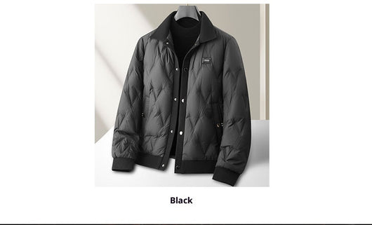 Abrigo Plumón Ligero con Cuello de Punto para Hombre - Image 13