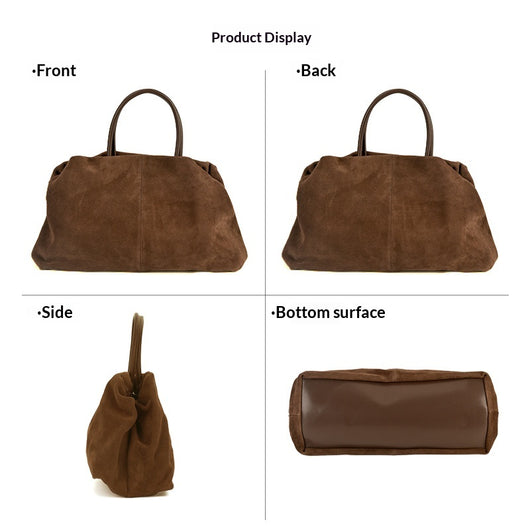 Bolso Tote Retro de Cuero Gamuza Premium para el Día a Día - Image 4