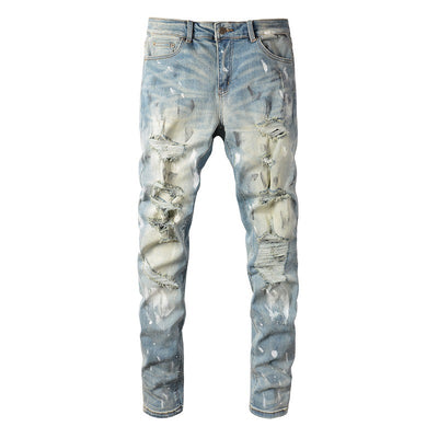 Pantalones Vaqueros Rotos con Diseño Vintage para Hombre - Image 5