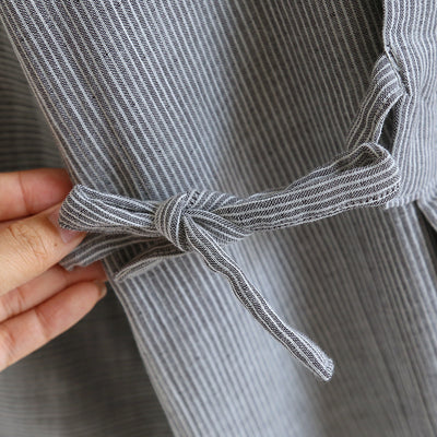 Bata Kimono de Algodón Puro para Hombre - Diseño Tradicional Japonés con Cordones - Image 11