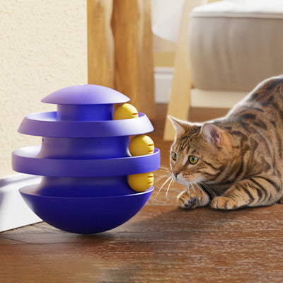 Torre Interactiva para Gatos con Plataforma Giratoria y Pelota - Juguete Entrenamiento Felino - Image 7