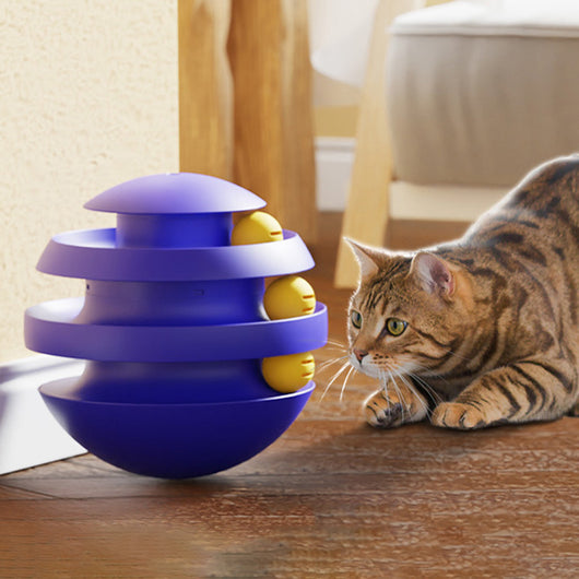 Torre Interactiva para Gatos con Plataforma Giratoria y Pelota - Juguete Entrenamiento Felino - Image 7