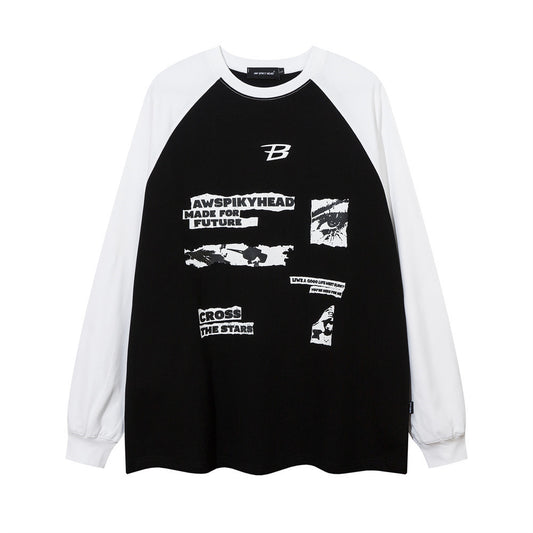 Playera Estampada con Patrón de Letras para Hombre