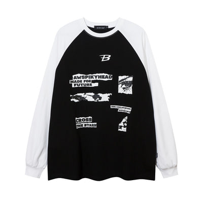 Playera Estampada con Patrón de Letras para Hombre