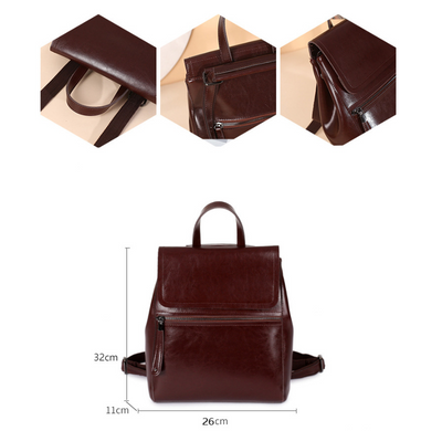 Mochila Vintage de Cuero Encerado para Mujer - Image 13