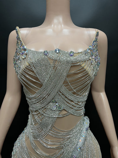 Vestido de Fiesta Elegante con Borlas de Cristal para Sesión Fotográfica de Cumpleaños - Image 13