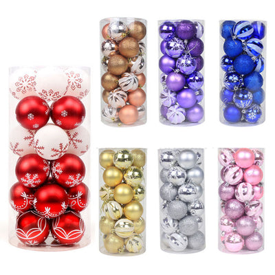 Set de 24 Bolas Navideñas Transparentes 6cm - Diseños Pintados a Mano - Image 11
