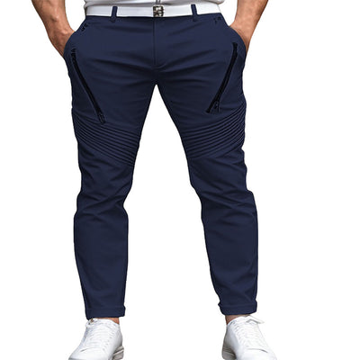 Pantalones Skinny Stretch con Cierre y Pliegues para Hombre - Image 13