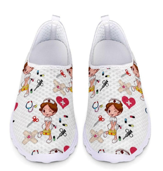 Zapatillas Deportivas Mesh con Diseño de Dibujos Animados Pintados