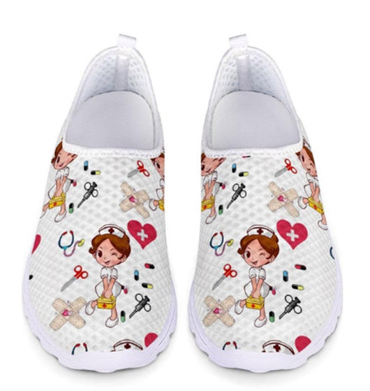 Zapatillas Deportivas Mesh con Diseño de Dibujos Animados Pintados