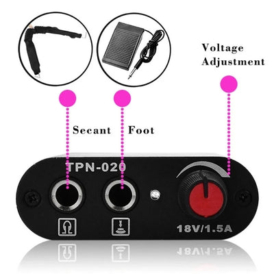 Kit Profesional de Máquina Tatuadora con Motor Rotativo y Pluma de Precisión - Image 12
