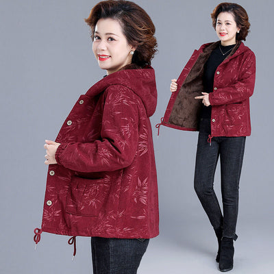 Abrigo Acolchado con Capucha para Mujer Madura - Chaqueta Térmica Forrada en Fleece - Image 3