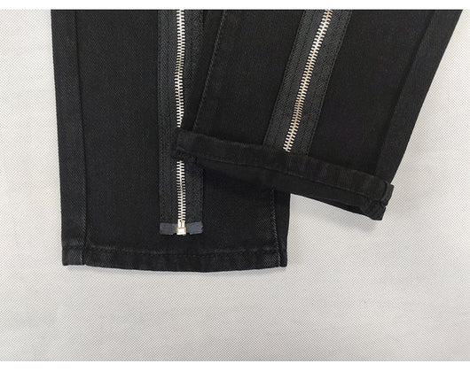 Pantalones Slim Fit Rotos para Hombre con Cierre Frontal - Image 14